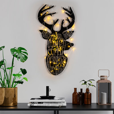 Elegant Decorative Metal Wall Accessory, 14.2 x 22.0 inches | 100% Metal Construction, Thickness: 0.05 inches | Black Finish, Battery Operated (3 AA Batteries) | Easy Wall Mounting, Perfect for Home Décor