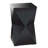 Prism Hourglass Glass Side Table - Black-470376047