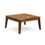 Table en bois rouge - travail à lattes fines, matériau de coussin d'eau, structure de café modulaire multicolore, sièges, coussins,