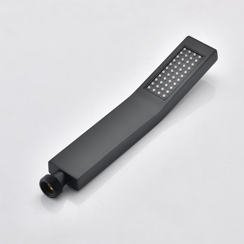Ceiling-Mounted Shower Assembly, Matte Black - 12" Head & Handheld Natural Rainfall Copy Self-Cleaning Nozzle Brass Made Item Ceiling Mounted , Faucet