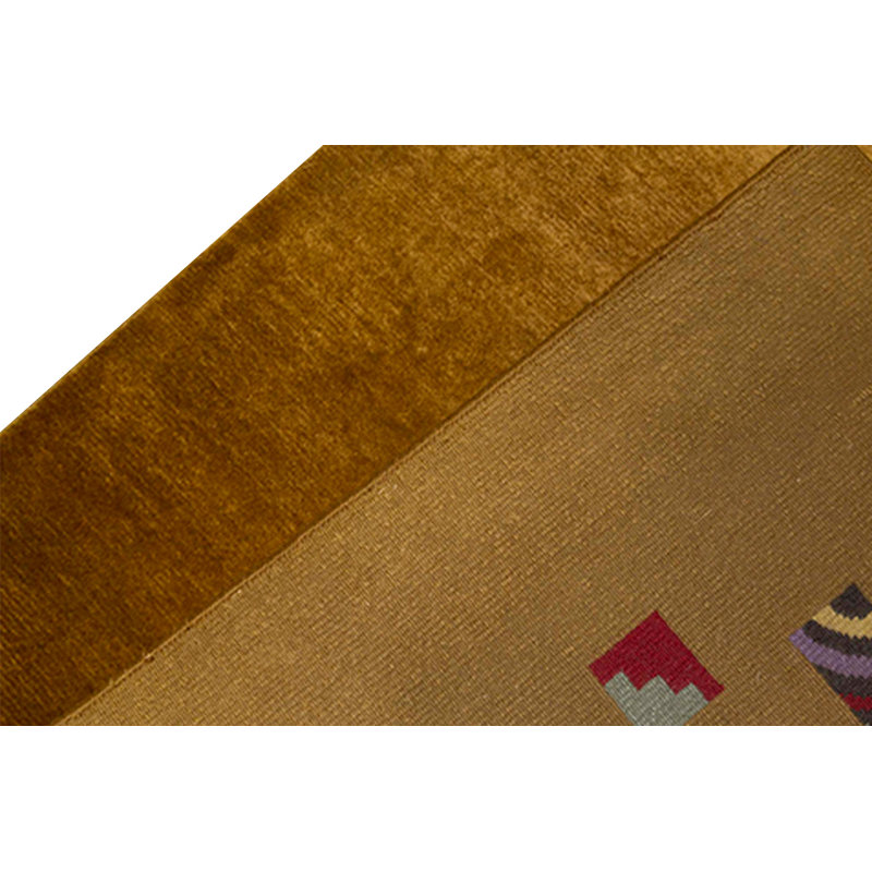 Hand-Knotted High-Quality Gold Area Rug