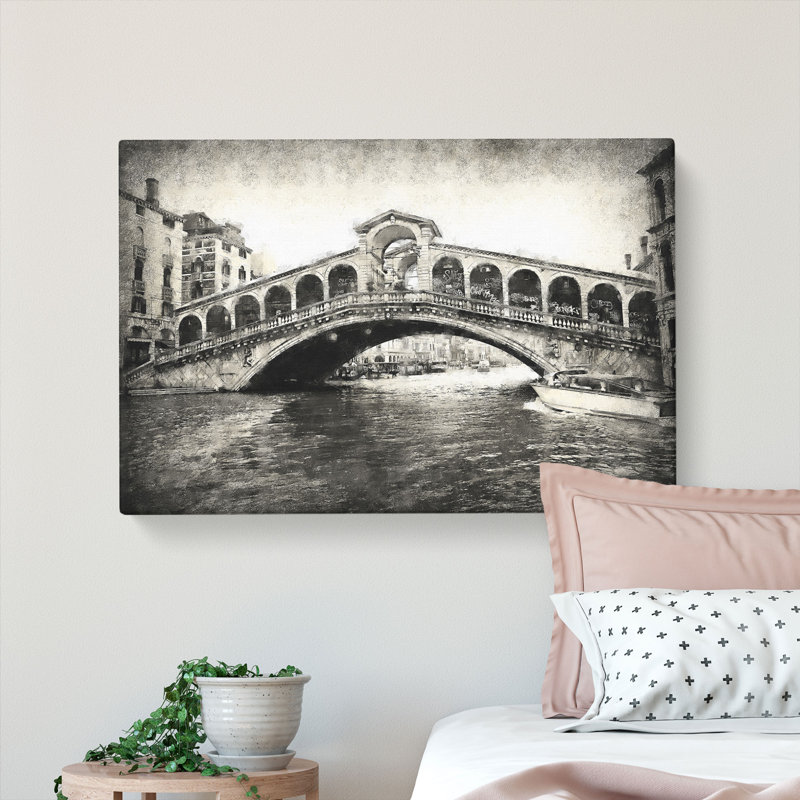 Rialto Bridge Venice Italy - Wrapped Canvas, 40cm H x 60cm W x 3cm D