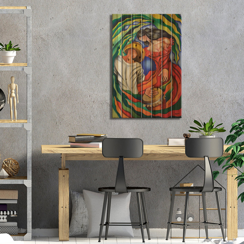 «Rumba Guajira On Wood» par Dixie Miguez, H 26 po x l 18 po x P 1,5 po