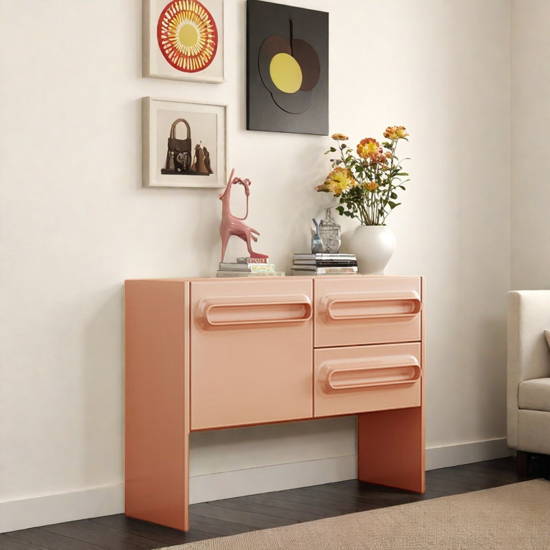 Simple Style Sideboard, Cream Red