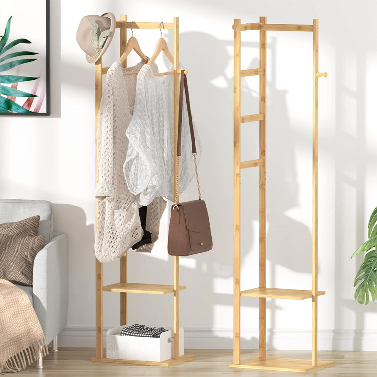With Storage ADA Handicraft Bamboo Coat Stand, Free Standing Tree