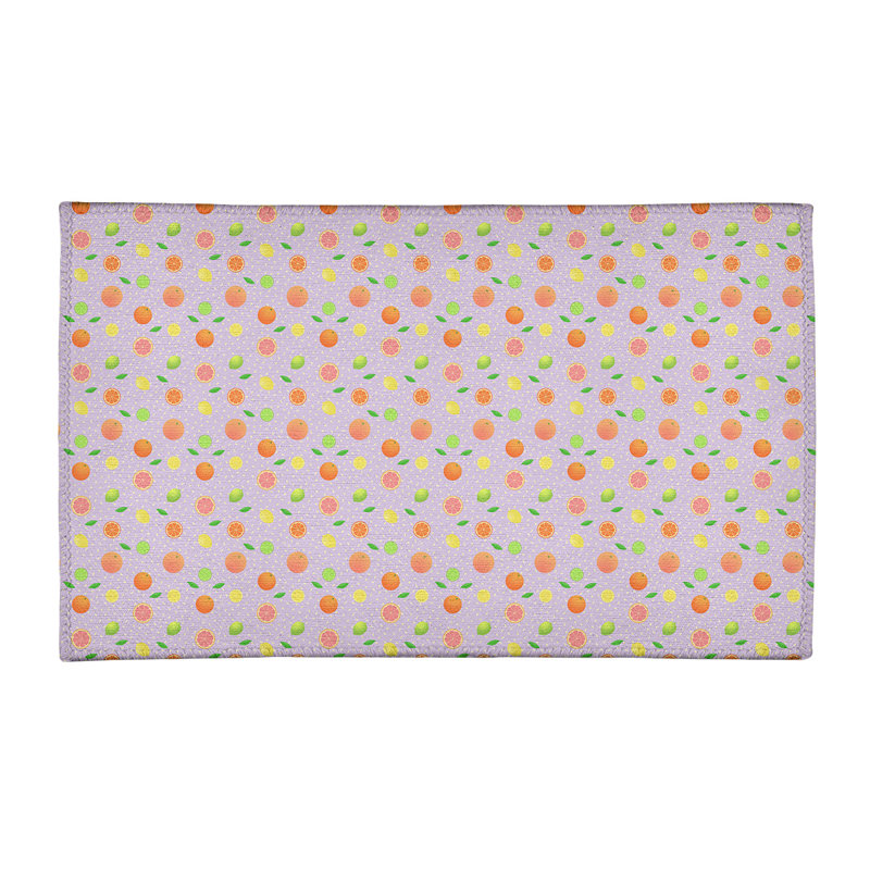 Tapis de fruits mauves agrumes, Rectangle 3 pi x 5 pi