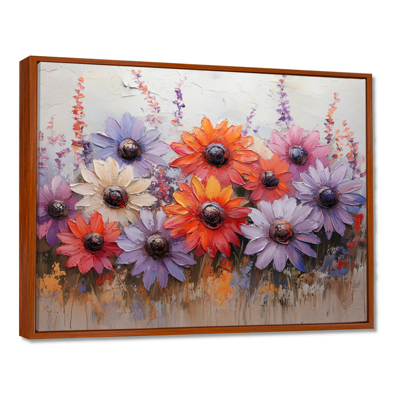 Lavande et couchers de soleil Iqrar, H 12 po x l 20 po, Floater Framed, Natural