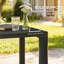 Table d'appoint d'extérieur 45,5 cm pour jardin, noir