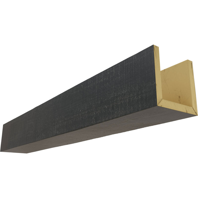 Poutre de plafond 3 côtés en faux bois Endurathane Rough Cedar (poutre en U), H 6 po x l 6 po, Gruau, 20'L