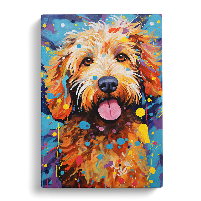 Labradoodle Expressionism - No Frame Print, 50cm H x 35cm W x 3cm D