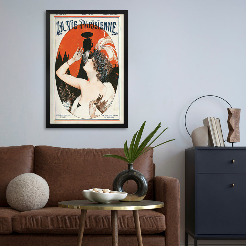 1922 La Vie Parisienne, couverture de magazine, affiches encadrées de qualité supérieure, H 24 po x l 16 po