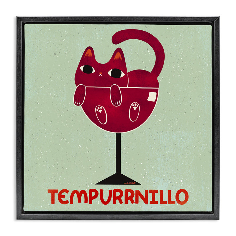 Cadre pour chat Tempurrnillo Tempo, par Carrie Cantwell, Cadre flottant noir de jais, H 18 po x l 18 po