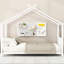 Lit plateforme simple en métal blanc - choix de chambre à coucher moderne. Fabrication robuste. Pas de sommier tapissier. Processus d'assemblage simple. 75 po x 39,2 po. Poids de 42 lb. Hauteur de 63,8 po. 18 pièces de lattes incluses