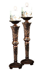 19'' H Concrete / Cement Tabletop Candlestick