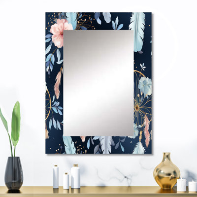 Motif bohème Ethereal Dreamcatchers - miroir mural floral