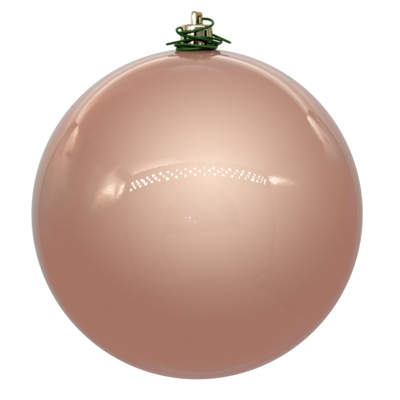 4'' Solid Shatterproof Ball Ornament, Rose Gold
