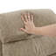 Fauteuil coulissant, pivotant, inclinable et rembourré en microfibre brun-151134532