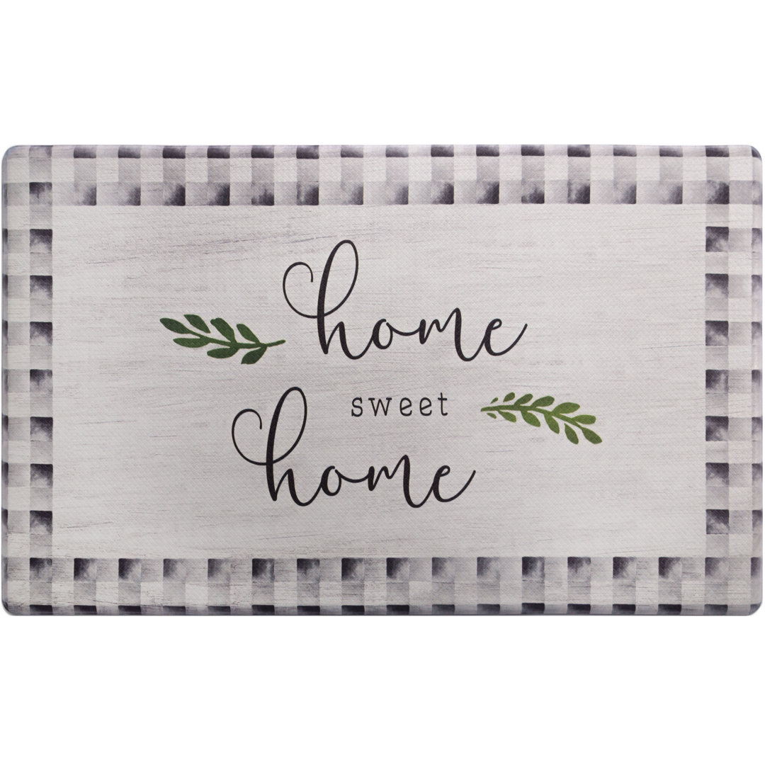 Cozy Living Home Sweet Home Buffalo Check Border Anti-Fatigue Mat SoHome Mat 