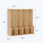 4-Section Classroom Coat Locker with 4 Cubbies, Daycare Cubby Storage Organizer with 8 Hooks-2089615463