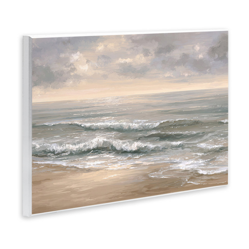 Plaque murale «Soft Rolling Beach Waves», design par Jacky Ngan, H 10 po x l 15 po