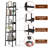 Ladder Bookcase, 5 Tier 13.5" Wide Steel Frame Storage Shelf, Anti-Tip-1727246528