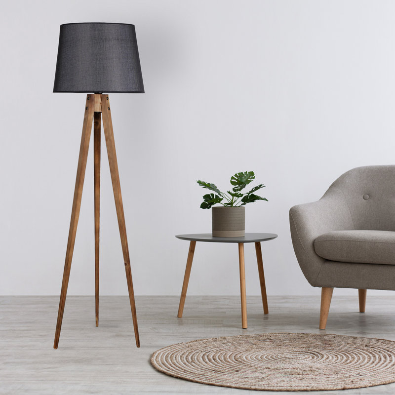 Granby 160cm Tripod Floor Lamp, Black, Brown