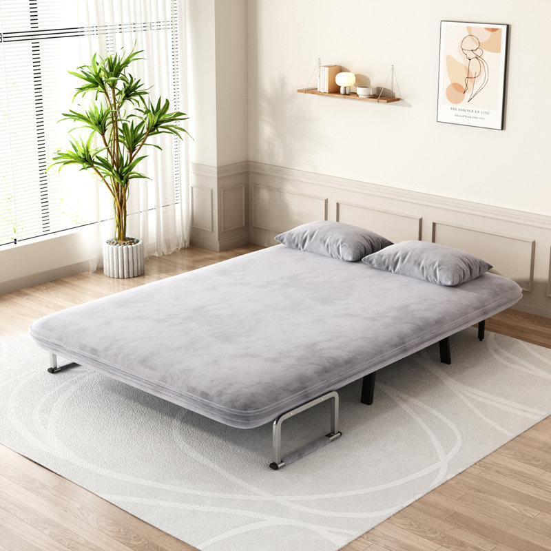 Flagstaff Sleeper, Light Gray, 35.5" H x 55.1" W x 28.4" D