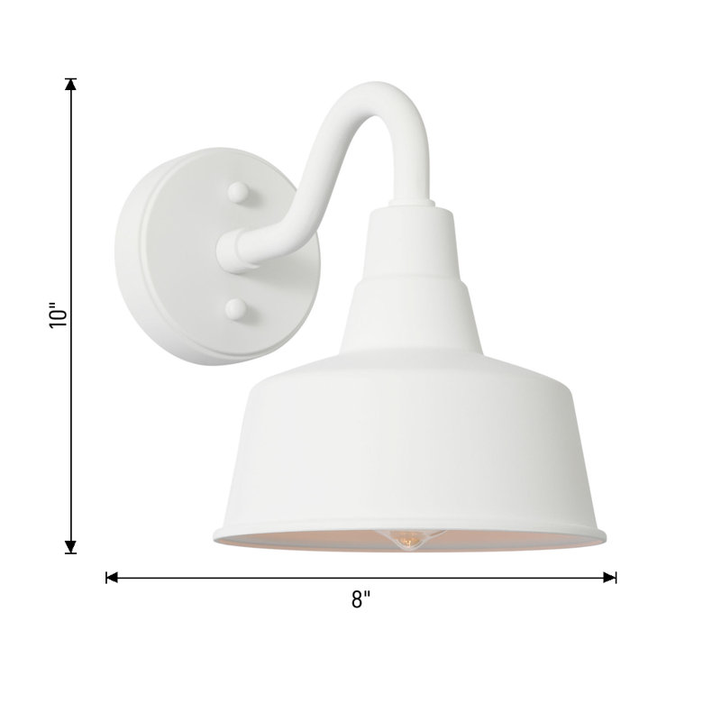 Lanterne murale grange, H 10 po x l 8 po x P 12,38 po, Oui, Cuivre naturel