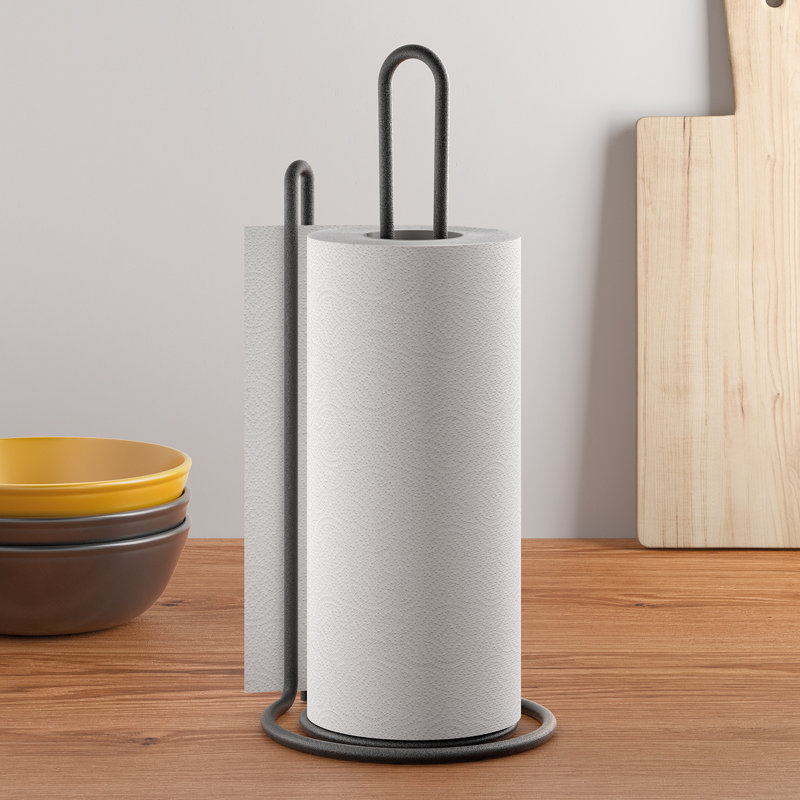 My-Roll LAVA Free-Standing Kitchen Roll Holder Black