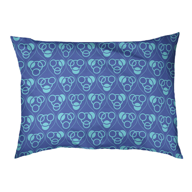 Coussin pour chien Chen, Bleu / bleu sarcelle, Grand (l 50 po x P 40 po x H 7 po)