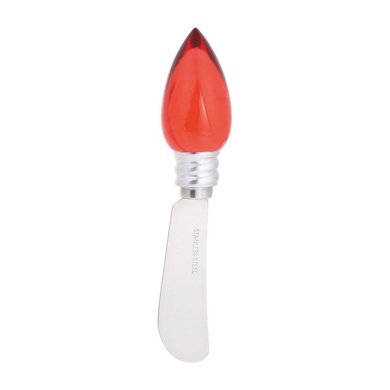 Lightbulb Transparent Polyresin Cheese Spreader, S4