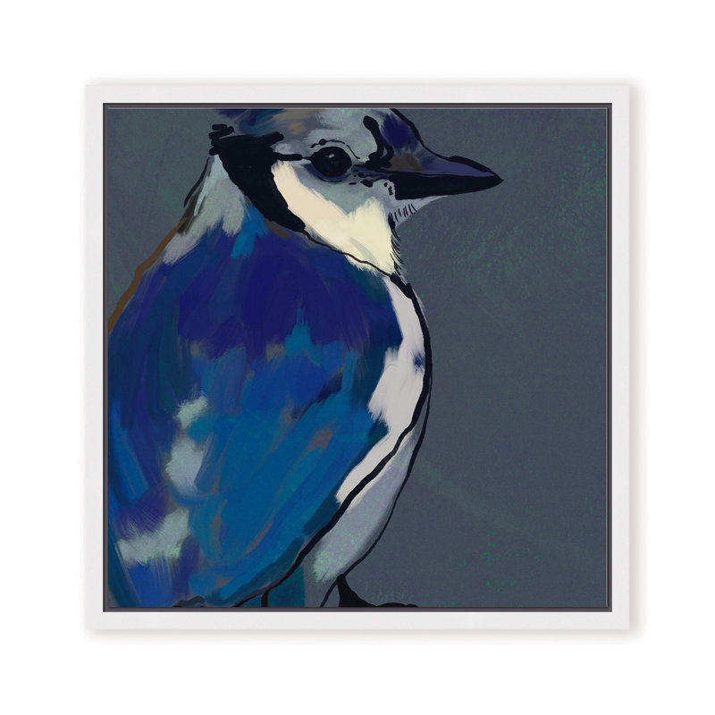 Nature Inspired Azure Aviary, 16" H x 16" W, Framed Canvas, Brown
