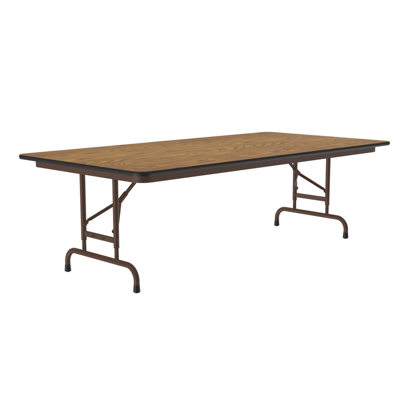 Table pliante rectangulaire réglable, 32" H x 96" W x 36" D, Stratifié lisse