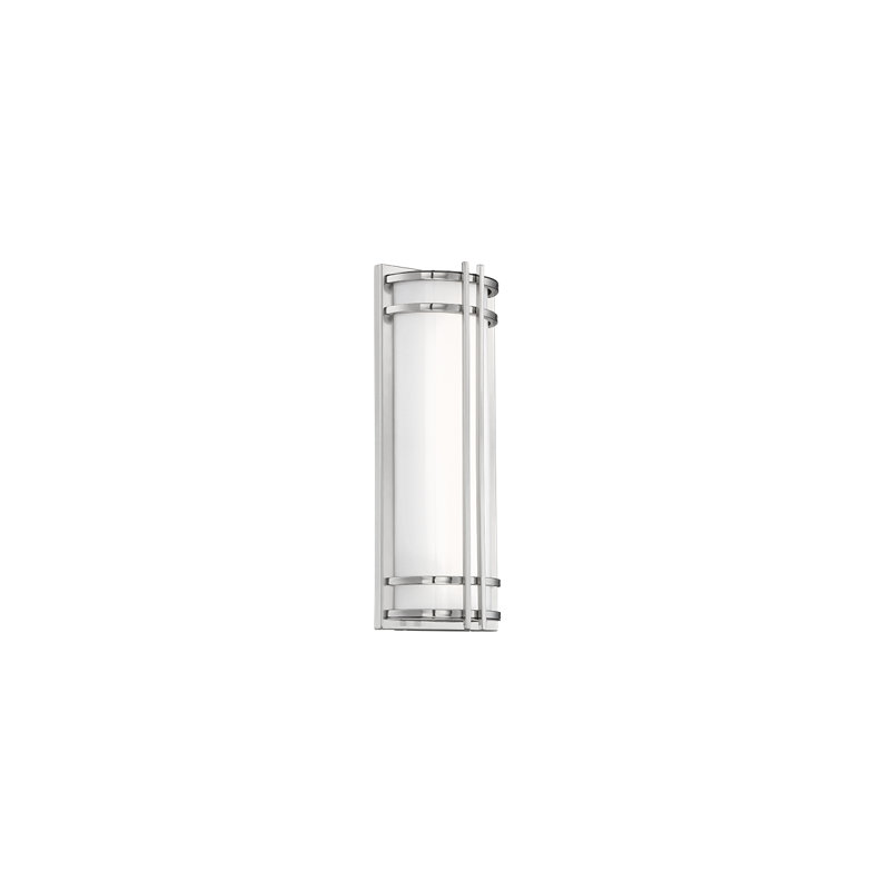 Skyscraper Outdoor Dimmable LED Flush Mount, Stainless Steel, 3000K, 18" H x  7" W x 3.5" D