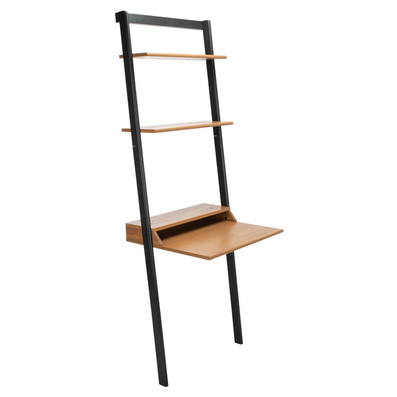 Addison Leaning / Ladder Desk, Natural/Charcoal