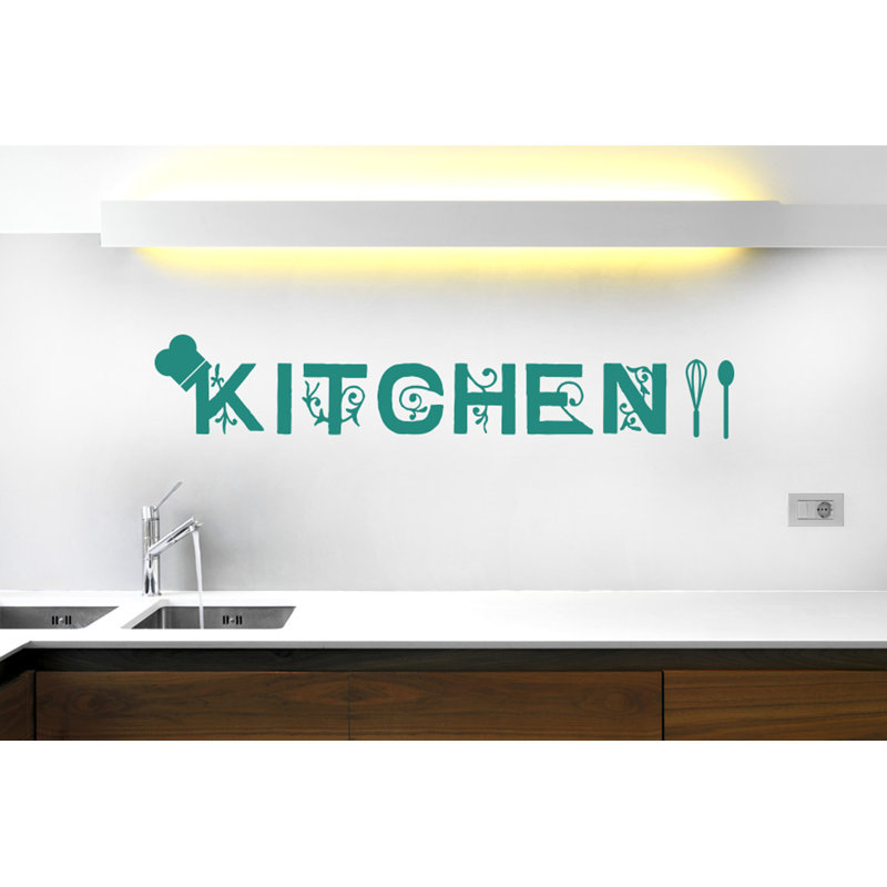 Food & Beverage Wall Decal, Aqua Green, Medium