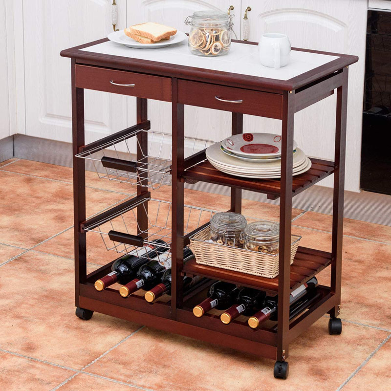 Pamula Wood Kitchen Cart