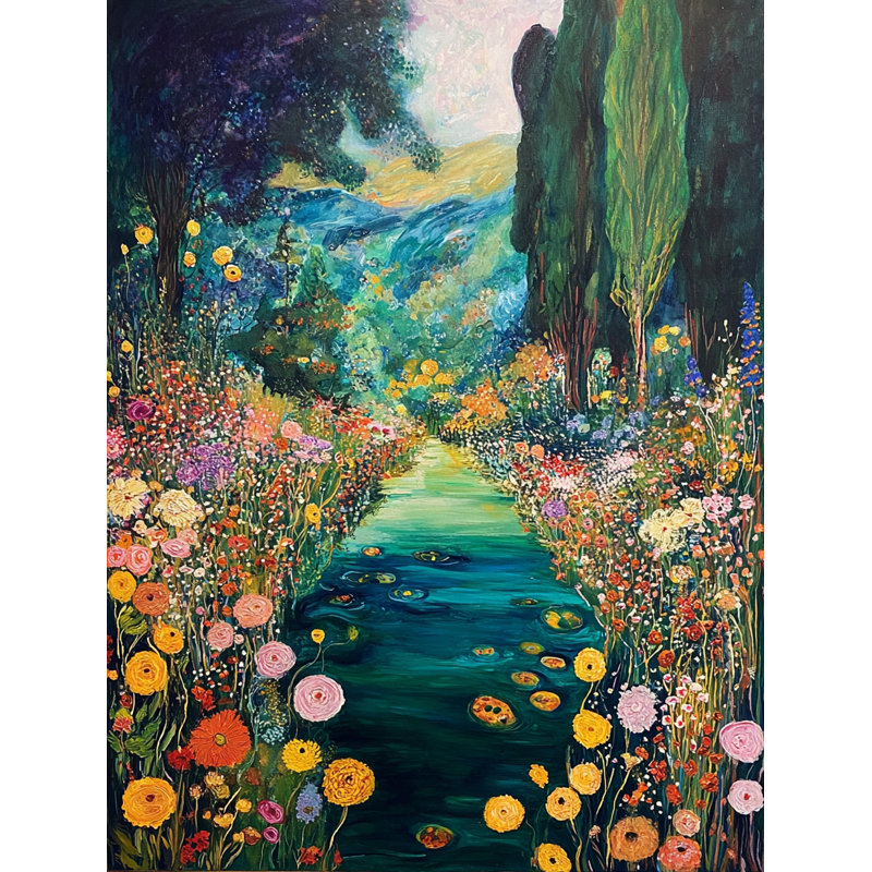 «Forest Light Trail», art mural sur toile tendue, H 40 po x l 30 po x P 1,5 po