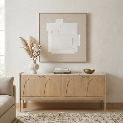 Aura 4-Door Sideboard with Marble Top