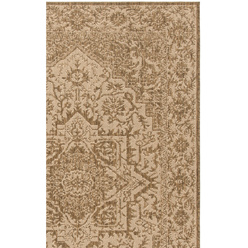 Danya Cream/Beige Indoor/Outdoor Area Rug, Rectangle 9' x 12'