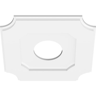 16"OD x 5"ID x 9 1/2"C x 1"P Locke Architectural Grade PVC Contemporary Ceiling Medallion