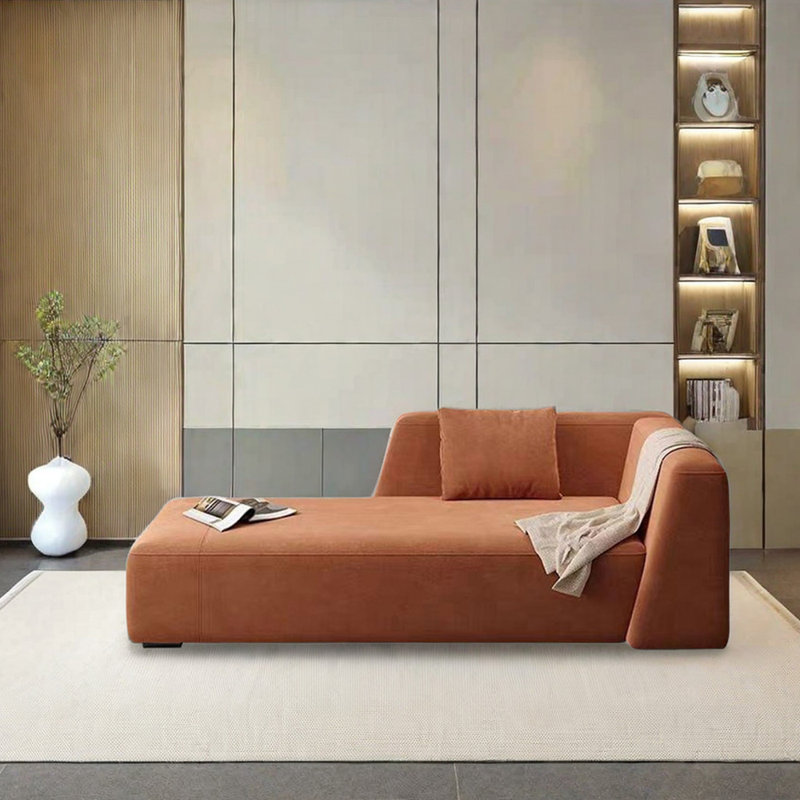 Fauteuil inclinable en éponge High High, Accoudoir à droite (vu de face), Orange