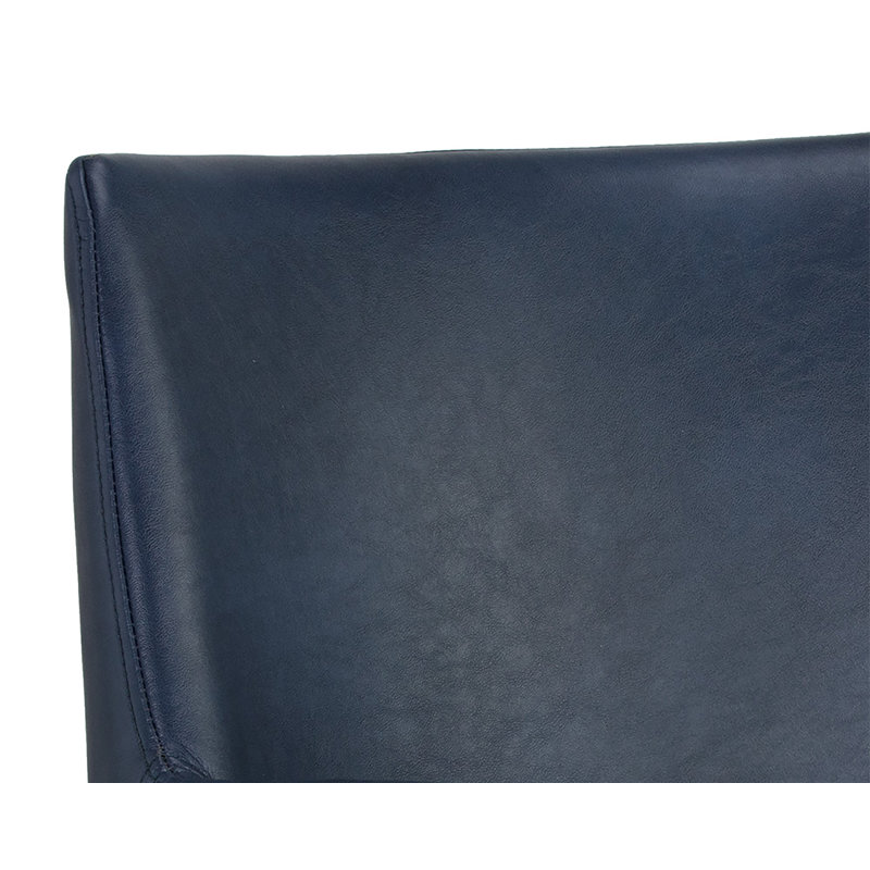 Bernadette Tufted Armchair, Blue Faux Leather