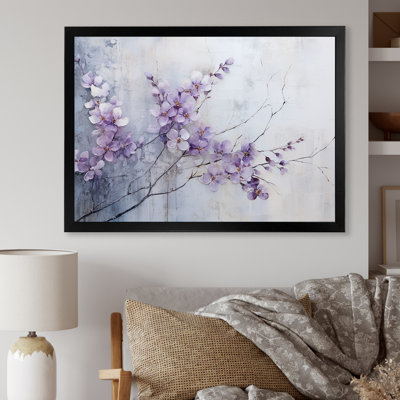 Art mural violet pour le salon