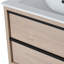 Bathroom Vanity With Ceramic Basin 21.44" H x 24.19" W x 18.12" D