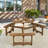 Katari 3 - Person Solid Wood Patio Dining Set Umbrella Hole Included Round Table