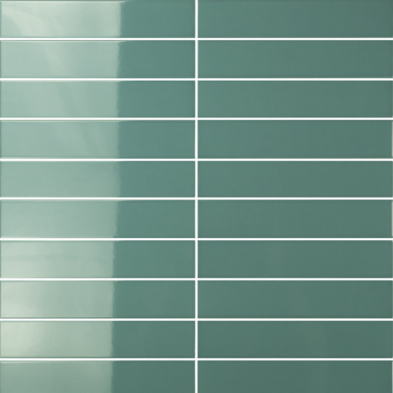 Up 2" x 10" Italian Subway Wall Tile, Green