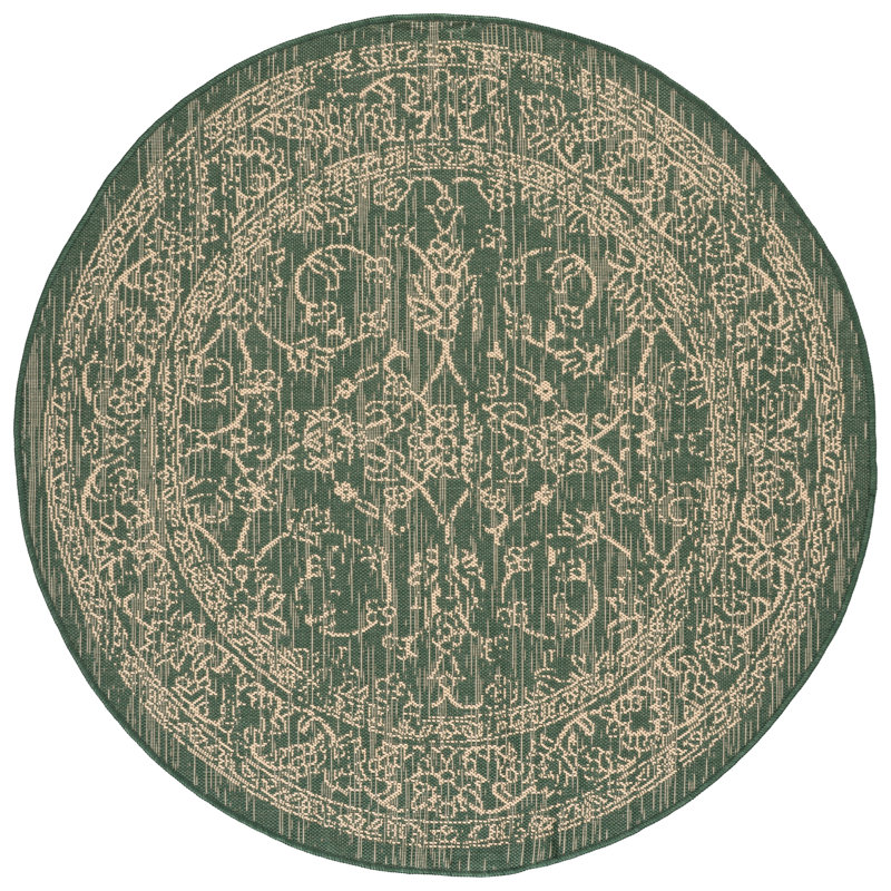 Tapis oriental intérieur / extérieur Inola, Rond 5 pi 3 po