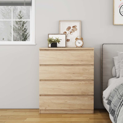 Modern Handle-Free 4-Drawer Dresser for Clutter-Free Living
