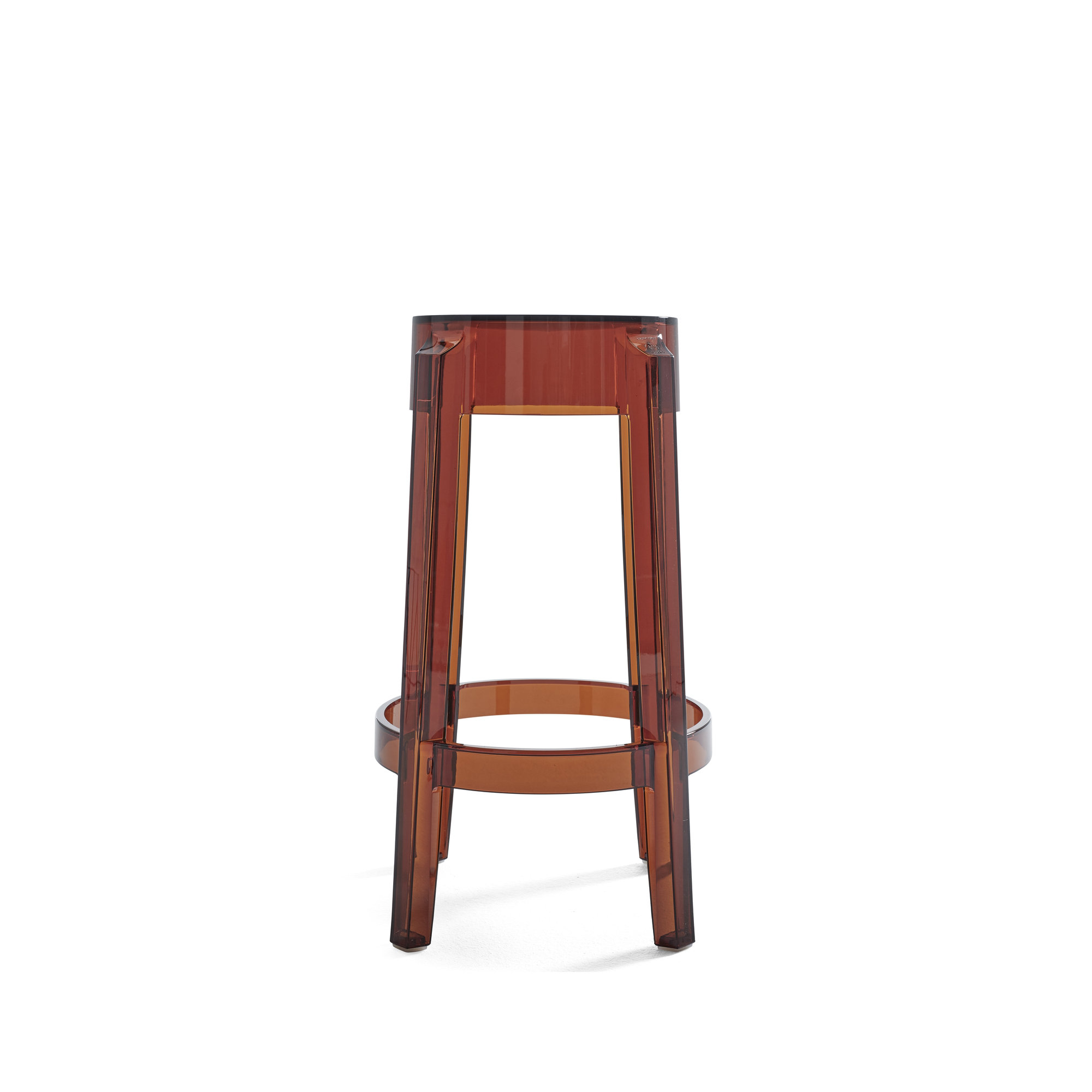 Charles Backless Outdoor Bar Stool, Amber, 25.59"